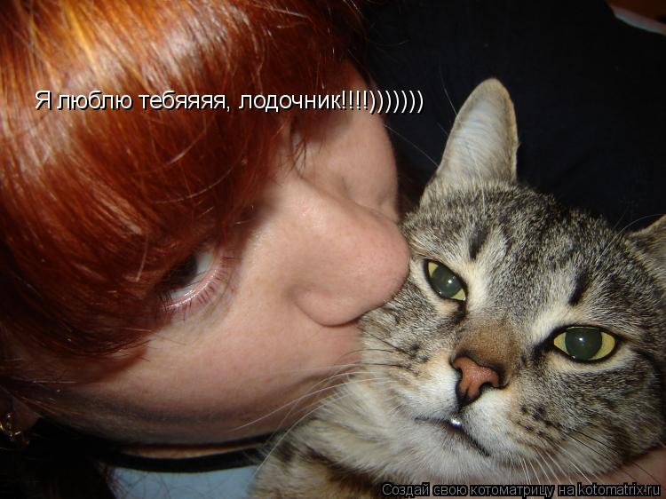 Я люблю тебяяяя, лодочник!!!!)))))))... Котоматрица: Я люблю тебяяяя, лодочник!!!!)))))))