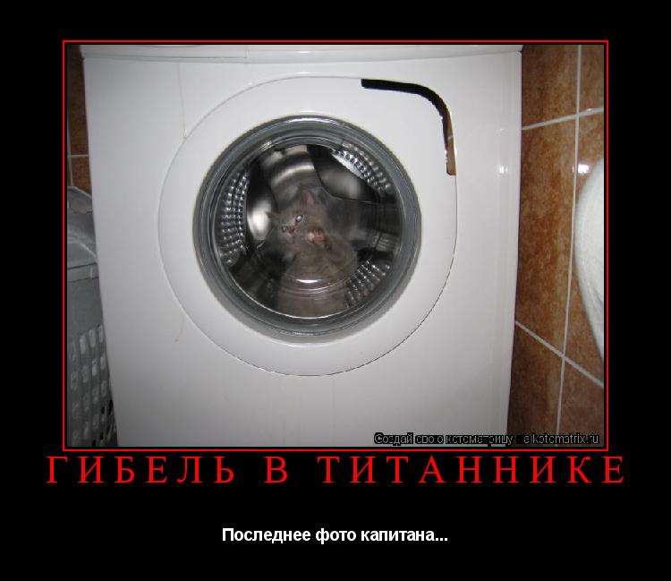 Котоматрица: Гибель в Титаннике  Последнее фото капитана...