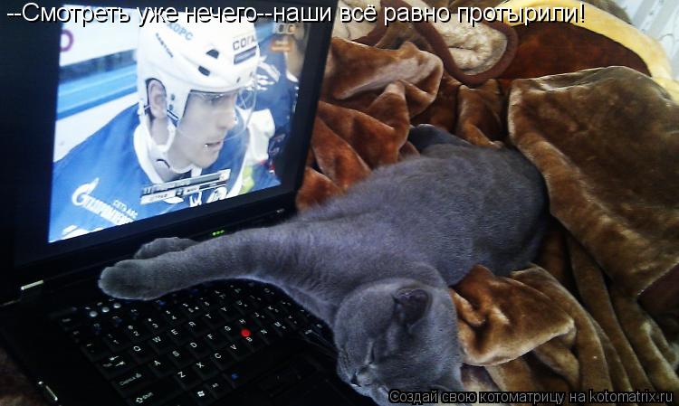 Котоматрица: --Смотреть уже нечего--наши всё равно протырили!