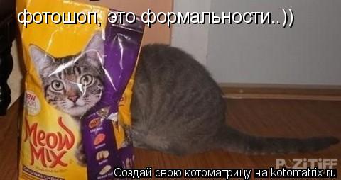 фотошоп, это формальности..))... Котоматрица: фотошоп, это формальности..))
