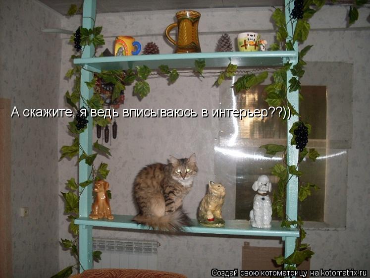 Котоматрица: А скажите, я ведь вписываюсь в интерьер??))