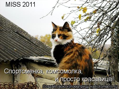 Котоматрица: MISS 2011 Спортсменка, комсомолка,  и просто красавица!