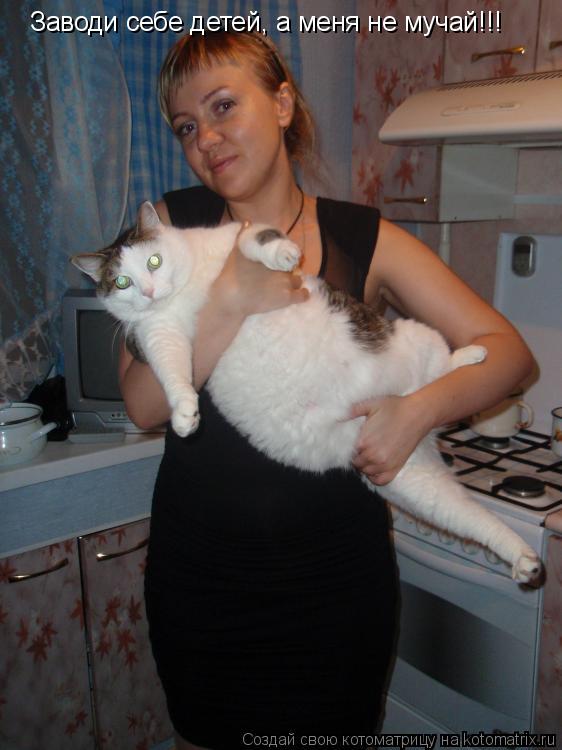 Котоматрица: Заводи себе детей, а меня не мучай!!!