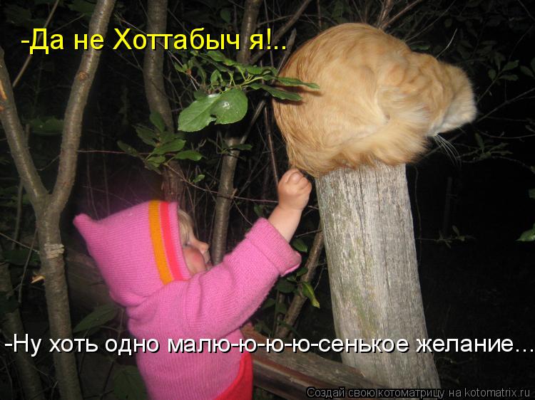 Котоматрица: -Да не Хоттабыч я!.. -Ну хоть одно малю-ю-ю-ю-сенькое желание...
