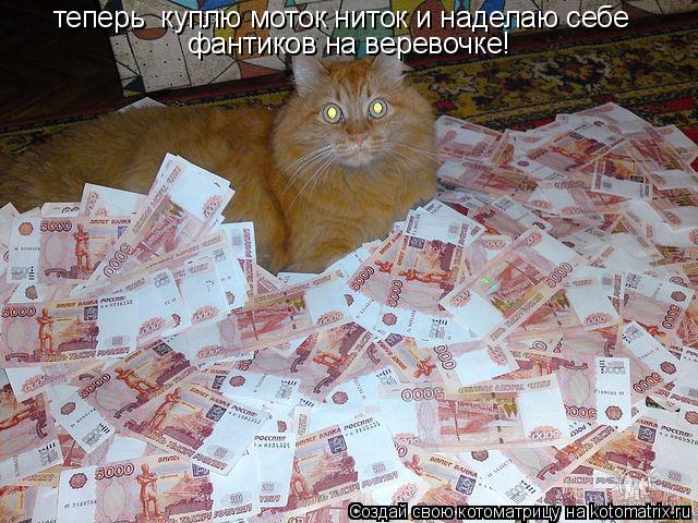 Котоматрица: теперь  куплю моток ниток и наделаю себе фантиков на веревочке!