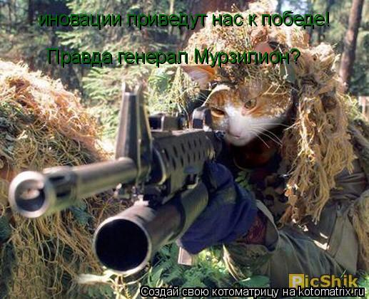 Котоматрица: иновации приведут нас к победе!  Правда генерал Мурзилион?