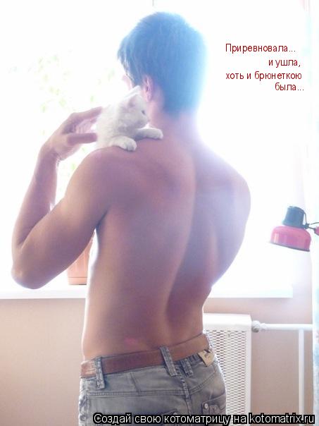 Котоматрица: Приревновала...  и ушла,  хоть и брюнеткою  была...