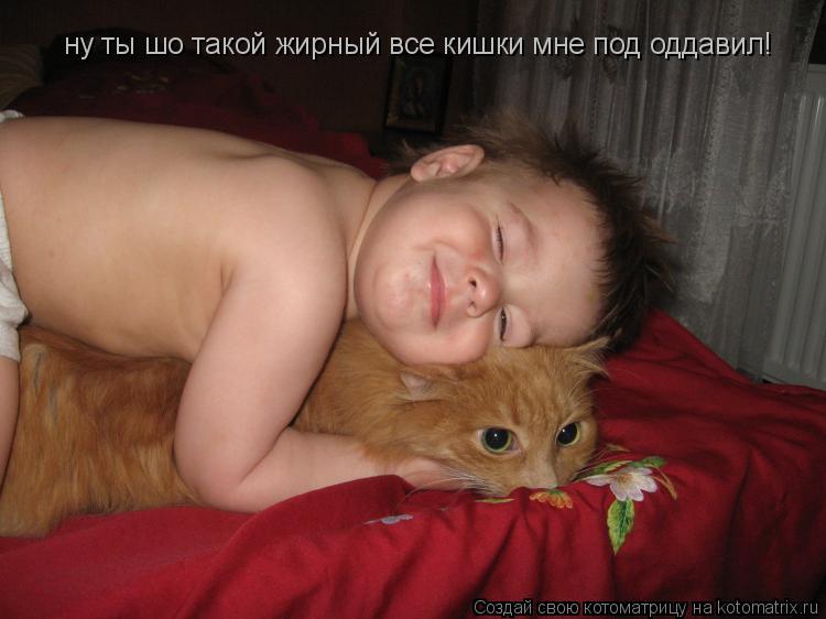 Котоматрица: ну ты шо такой жирный все кишки мне под оддавил!