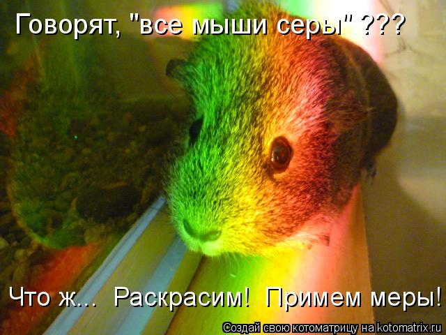 Говорят, "все мыши серы" ??? Что ж... Раскрасим! Примем меры!... Котоматрица: Говорят, "все мыши серы" ??? Что ж... Раскрасим! Примем меры!