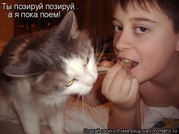 Ты позируй позируй.. а я пока поем!... Котоматрица: Ты позируй позируй.. а я пока поем!
