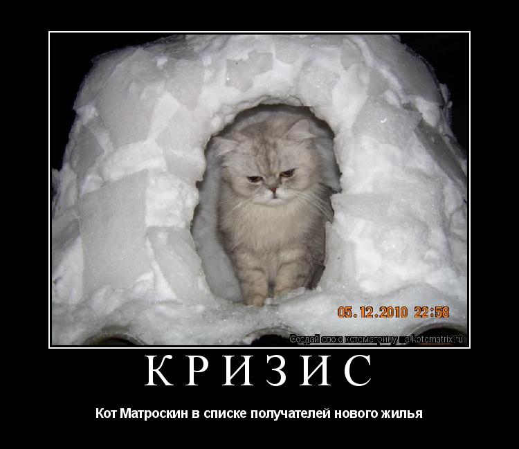 Котоматрица: КРИЗИС Кот Матроскин в списке получателей нового жилья