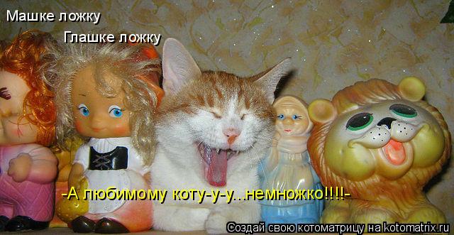 Машке ложку Глашке ложку -А любимому коту-у-у...немножко!!!!-... Котоматрица: Машке ложку Глашке ложку -А любимому коту-у-у...немножко!!!!-