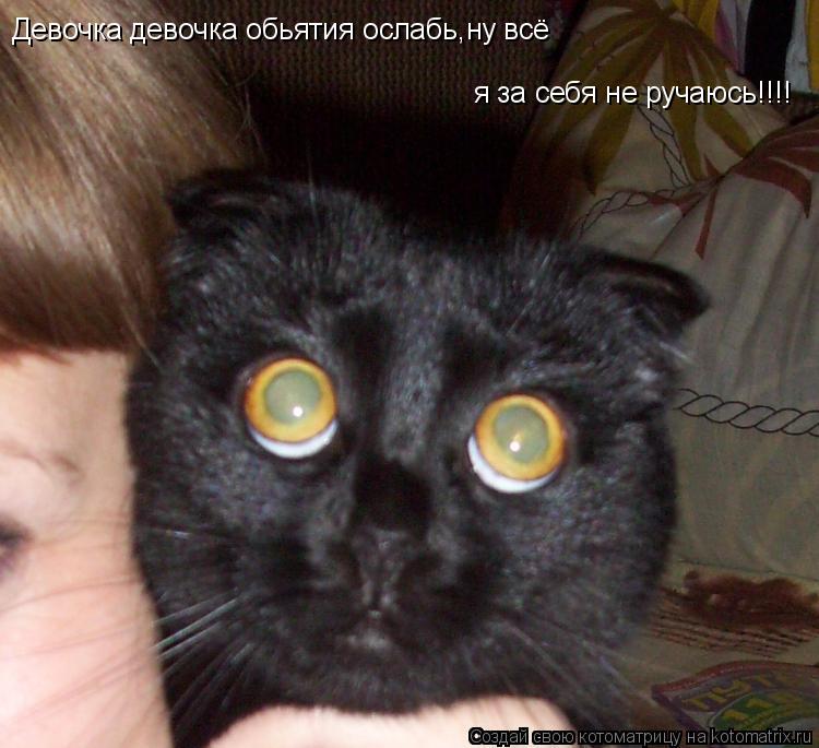 Котоматрица: Девочка девочка обьятия ослабь,ну всё  я за себя не ручаюсь!!!!