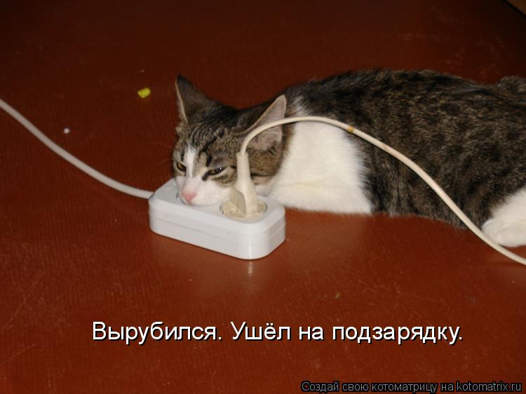 Котоматрица: Вырубился. Ушёл на подзарядку.