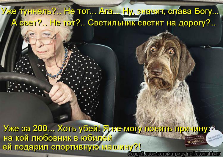 Уже туннель?.. Не тот... Ага... Ну, значит, слава Богу... А свет?.. Не тот?.. Светильник светит на д... Котоматрица: Уже туннель?.. Не тот... Ага... Ну, значит, слава Богу... А свет?.. Не тот?.. Светильник светит на дорогу?.. Уже за 200... Хоть убей! Я не могу поня
