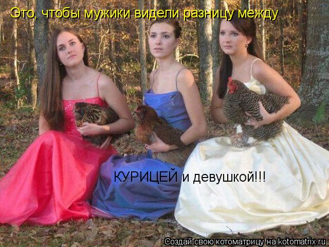 Это, чтобы мужики видели разницу между КУРИЦЕЙ и девушкой!!!... Котоматрица: Это, чтобы мужики видели разницу между КУРИЦЕЙ и девушкой!!!