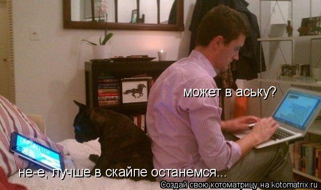 Котоматрица: может в аську? не-е, лучше в скайпе останемся...