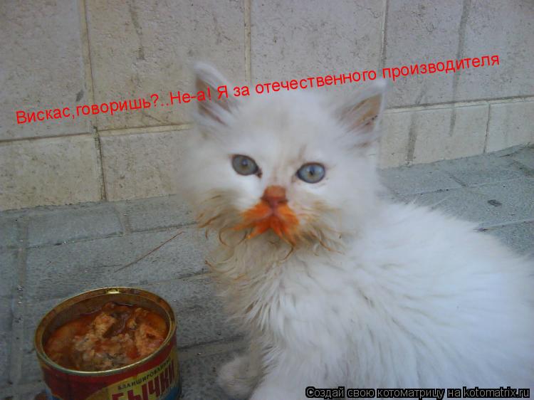 Вискас,говоришь?..Не-а! Я за отечественного производителя... Котоматрица: Вискас,говоришь?..Не-а! Я за отечественного производителя
