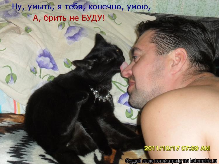 Котоматрица: Ну, умыть, я тебя, конечно, умою, А, брить не БУДУ!