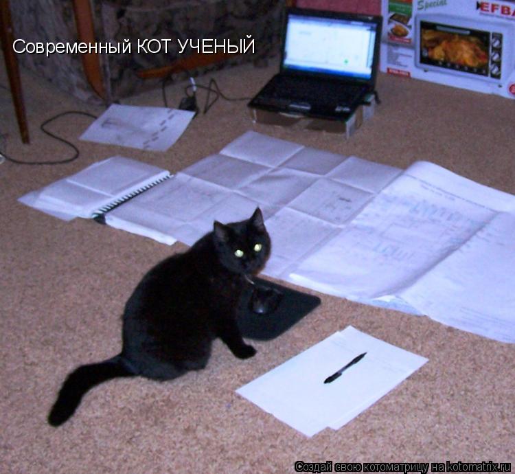 Современный КОТ УЧЕНЫЙ... Котоматрица: Современный КОТ УЧЕНЫЙ