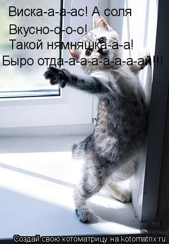 Виска-а-а-ас! А соля Вкусно-о-о-о! Такой нямняшка-а-а! Быро отда-а-а-а-а-а-а-ай!!!... Котоматрица: Виска-а-а-ас! А соля Вкусно-о-о-о! Такой нямняшка-а-а! Быро отда-а-а-а-а-а-а-ай!!!