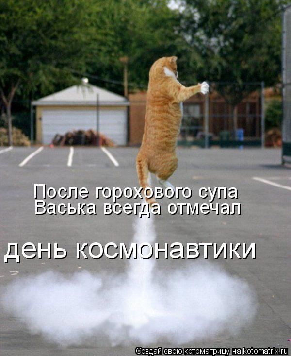 Котоматрица: После горохового супа день космонавтики Васька всегда отмечал
