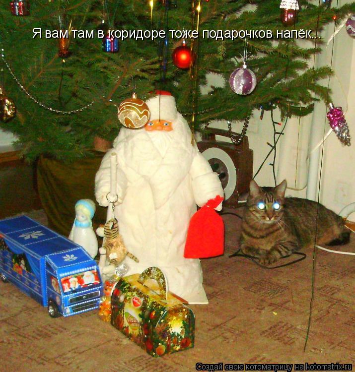 Я вам там в коридоре тоже подарочков напёк...... Котоматрица: Я вам там в коридоре тоже подарочков напёк...