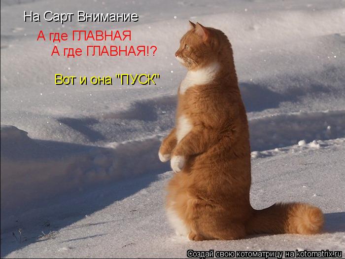 На Сарт Внимание А где ГЛАВНАЯ А где ГЛАВНАЯ!? Вот и она "ПУСК"... Котоматрица: На Сарт Внимание А где ГЛАВНАЯ А где ГЛАВНАЯ!? Вот и она "ПУСК"