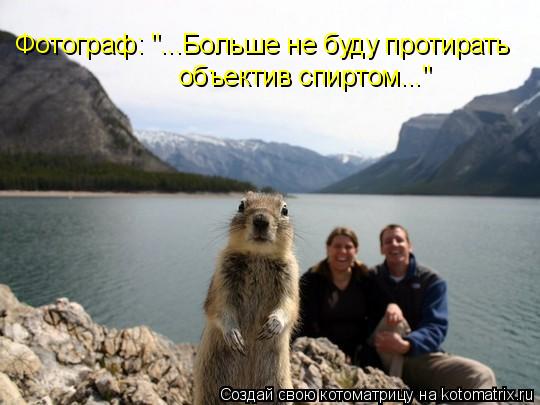 Фотограф: "...Больше не буду протирать объектив спиртом..."... Котоматрица: Фотограф: "...Больше не буду протирать объектив спиртом..."