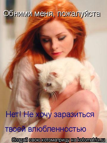 Обними меня, пожалуйста Нет! Не хочу заразиться твоей влюбленностью... Котоматрица: Обними меня, пожалуйста Нет! Не хочу заразиться твоей влюбленностью