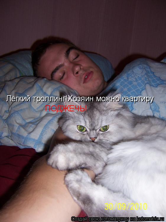 Котоматрица: Лёгкий троллинг!Хозяин можно квартиру ПОДЖЕЧЬ!