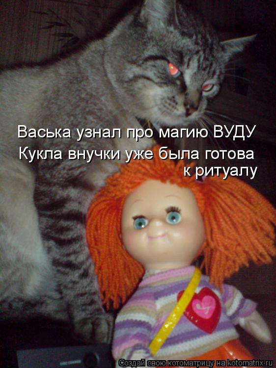 Васька узнал про магию ВУДУ Кукла внучки уже была готова к ритуалу... Котоматрица: Васька узнал про магию ВУДУ Кукла внучки уже была готова к ритуалу