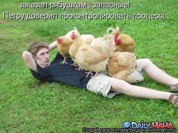 заказал рябушкам , запасные! Петру доверил проконтролировать процесс!... Котоматрица: заказал рябушкам , запасные! Петру доверил проконтролировать процесс!