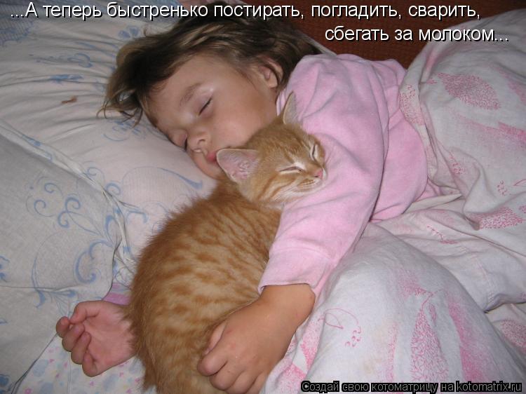 Котоматрица: ...А теперь быстренько постирать, погладить, сварить, сбегать за молоком...