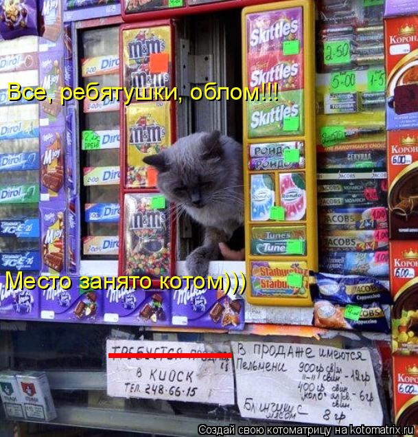 Все, ребятушки, облом!!! Место занято котом))) ____... Котоматрица: Все, ребятушки, облом!!! Место занято котом))) ____