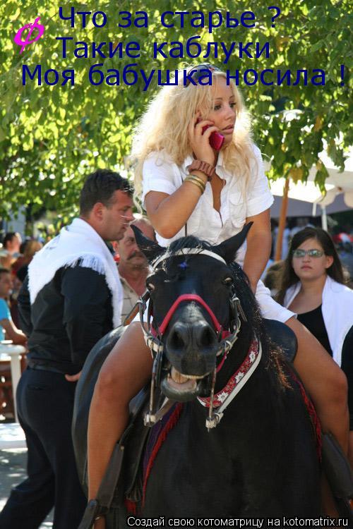 Котоматрица: Что за старье ?  Такие каблуки Моя бабушка носила !