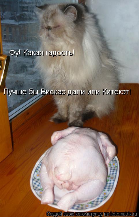 Котоматрица: Фу! Какая гадость! Лучше бы Вискас дали или Китекэт!