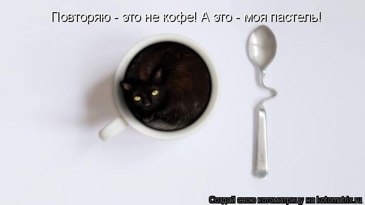 Котоматрица: Повторяю - это не кофе! А это - моя пастель!