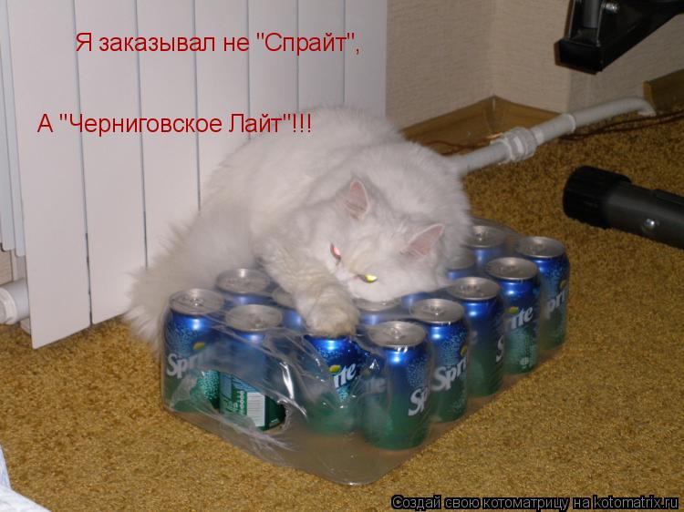 Котоматрица: Я заказывал не "Спрайт", А "Черниговское Лайт"!!!