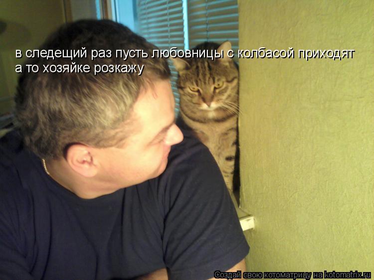 Котоматрица: в следещий раз пусть любовницы с кол в следещий раз пусть любовницы с колбасой приходят в следещий раз пусть любовницы с колбасой приходят 