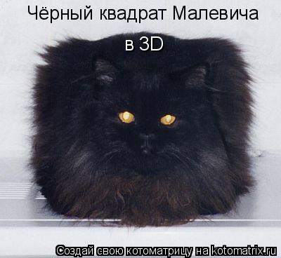 Котоматрица: Чёрный квадрат Малевича  в 3D