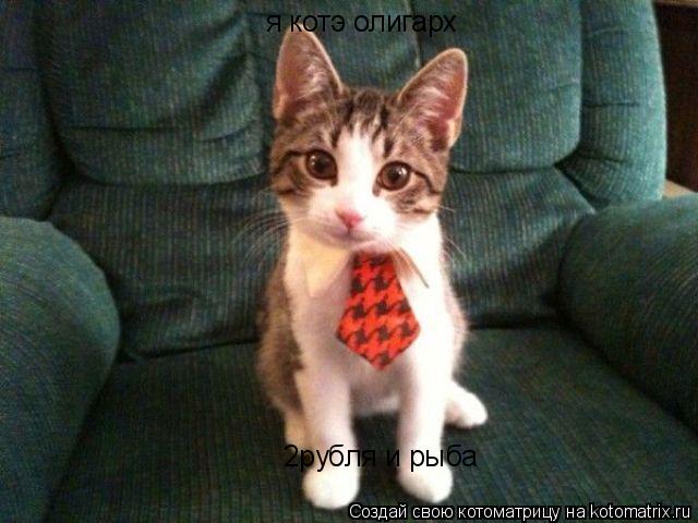 Котоматрица: я котэ олигарх 2рубля и рыба