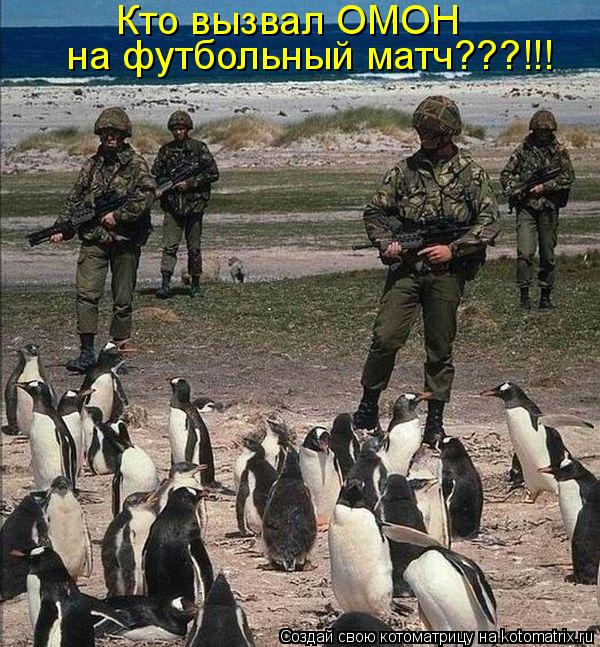 Котоматрица: Кто вызвал ОМОН  на футбольный матч???!!!