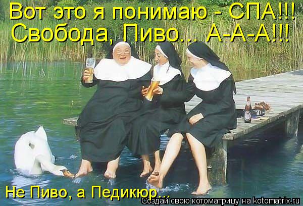 Вот это я понимаю - СПА!!! Свобода, Пиво... А-А-А!!! Не Пиво, а Педикюр...... Котоматрица: Вот это я понимаю - СПА!!! Свобода, Пиво... А-А-А!!! Не Пиво, а Педикюр...