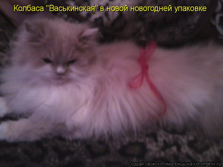 Колбаса "Васькинская" в новой новогодней упаковке... Котоматрица: Колбаса "Васькинская" в новой новогодней упаковке