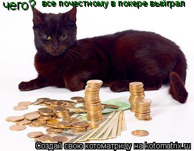 Котоматрица: чего? все почестному в покере выйграл