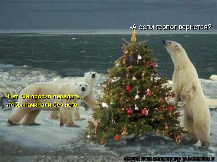 Котоматрица: -А если геолог вернется? -Нет. Он просил передать,  чтобы начинали без него...