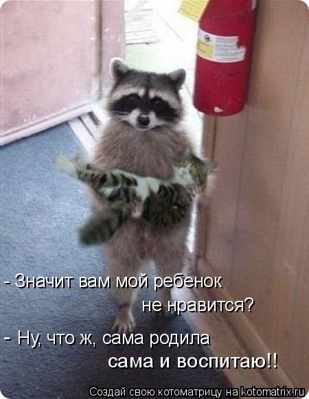 не нравится? Ну, что ж, сама родила сама и воспитаю!! - - Значит вам мой ребенок... Котоматрица: не нравится? Ну, что ж, сама родила сама и воспитаю!! - - Значит вам мой ребенок