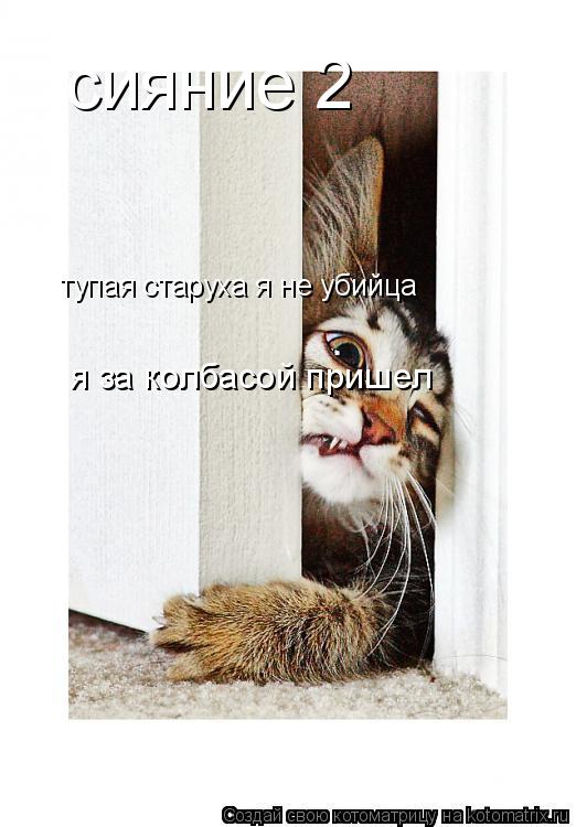 сияние 2 тупая старуха я не убийца я за колбасой пришел... Котоматрица: сияние 2 тупая старуха я не убийца я за колбасой пришел
