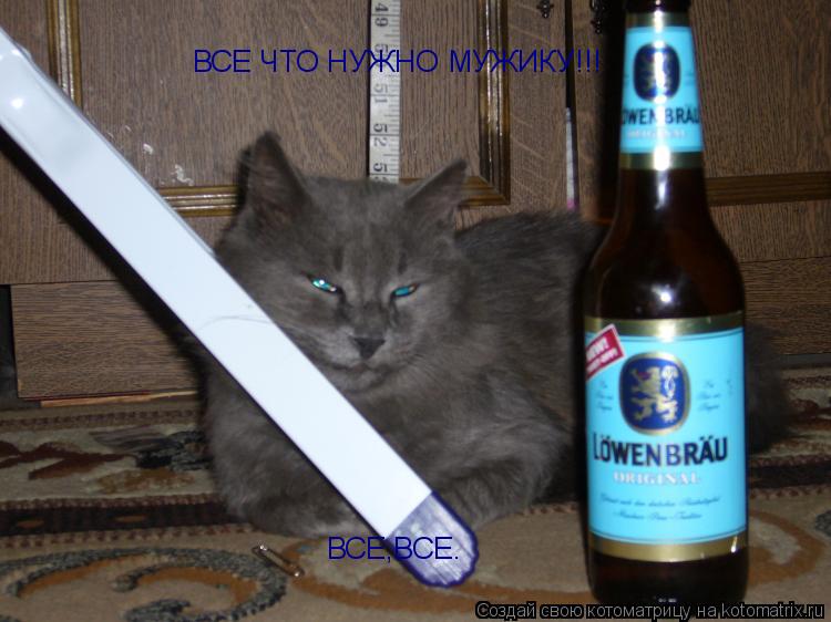 Котоматрица: ВСЕ ЧТО НУЖНО МУЖИКУ!!! ВСЕ,ВСЕ.